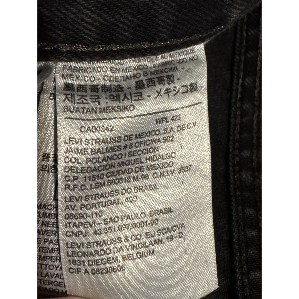Levi's 501 Original Fit Button Fly Jeans 32x32 Black Straight Leg - Picture 7 of 8